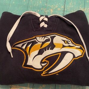 Navy Hoodie with Predators Logo
